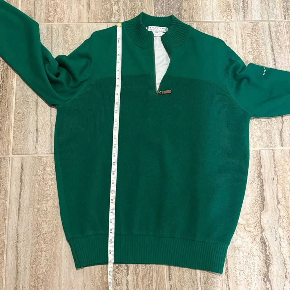 NWOT Martin Golf 1/4 Zip Wind Sweater Green Small
